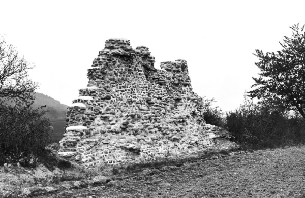 Avenches, Restaurierungsarbeiten an der Umfassungsmauer gegen 1900 Avenches, Restaurierungsarbeiten an der Umfassungsmauer gegen 1900